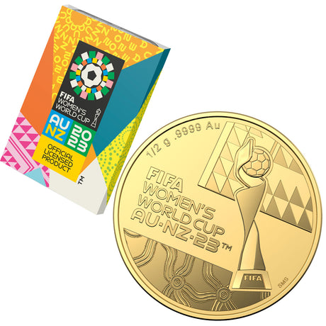 2023 Australia FIFA Women's World Cup $5 1/2g Fine Gold Frunc Coin