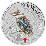 World Money Fair - Coin Show Special Australian Kookaburra 2025 1oz Silver Coloured Coin in Card