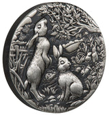 2023 Australian Lunar Series III - Year of the Rabbit 2oz Silver Antiqued Coin