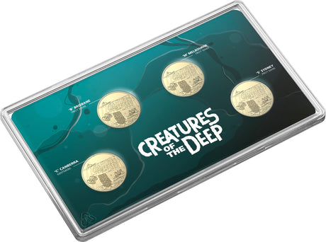 2023 $1 Mintmark and Privy Mark Uncirculated Four-Coin Set. Creatures of the Deep