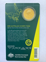 2020 50c Gold-Plated Coin. Australian Olympic Team