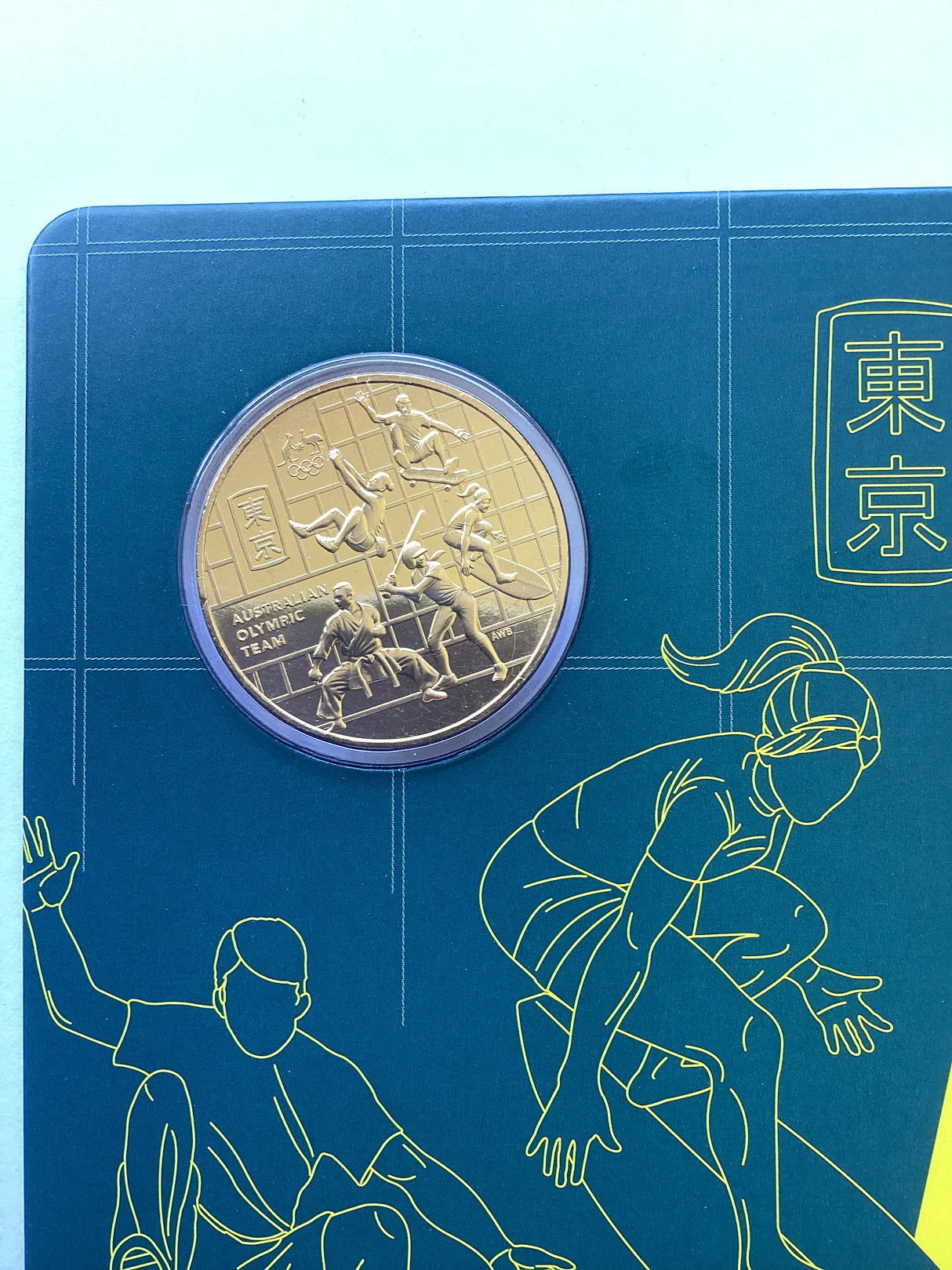 2020 50c Gold-Plated Coin. Australian Olympic Team