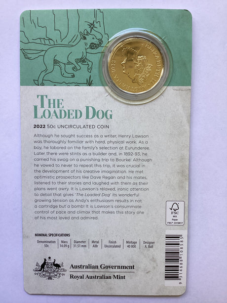 2022 50c Uncirculated Coin The Loaded Dog