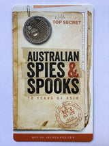 2019 50c 70 Years of Asio Carded Coin. Australian Spies And Spooks