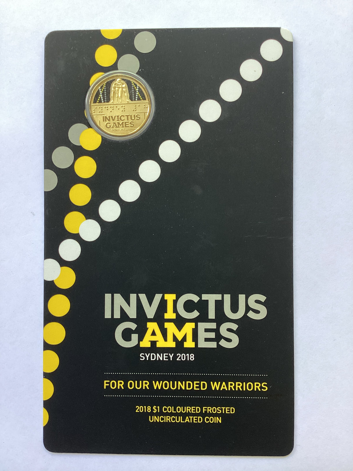 2018 $1 Coloured Uncirculated Coin. Invictus Games