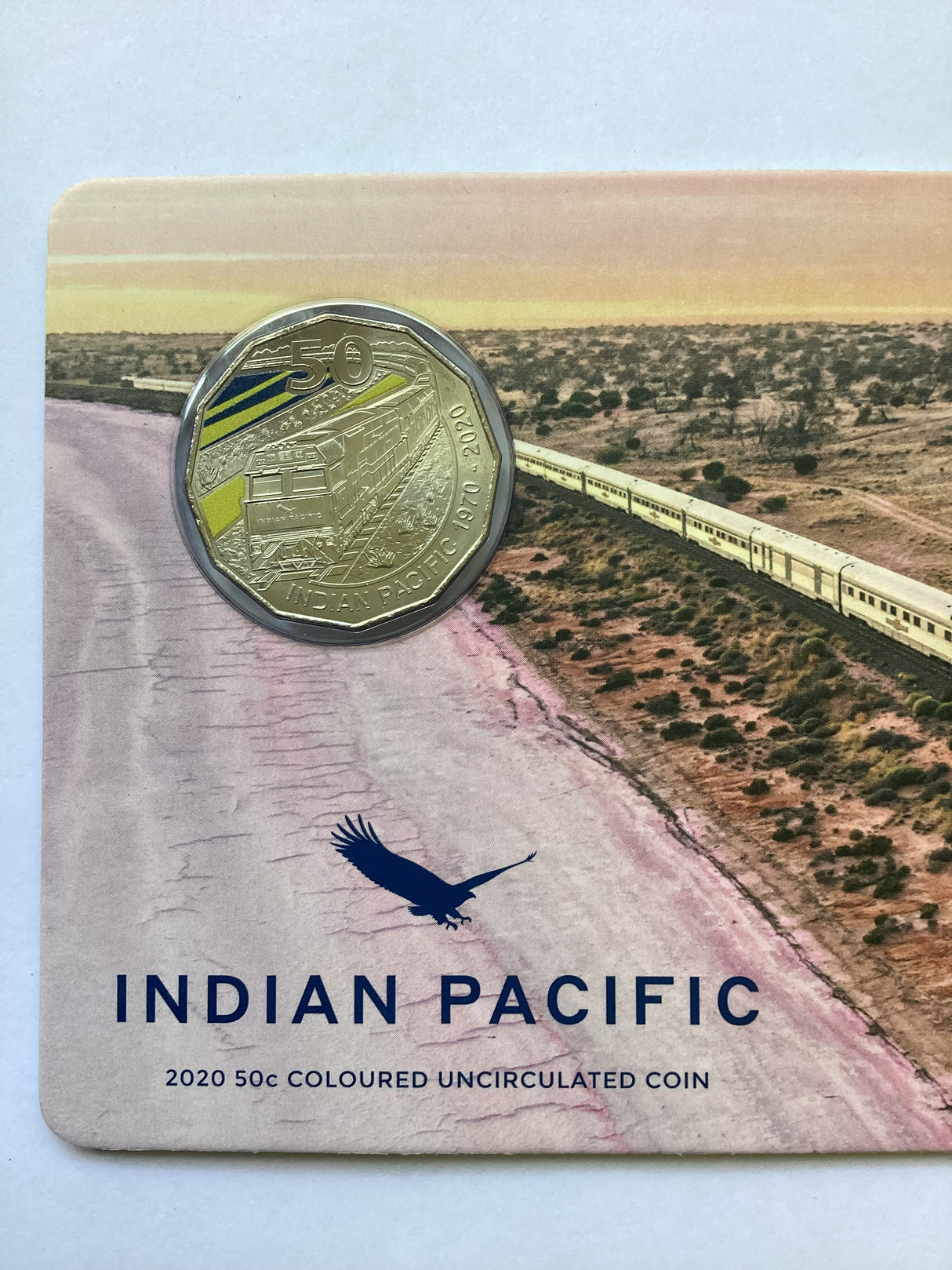 2020 50c Indian Pacific Coloured Uncirculated Coin