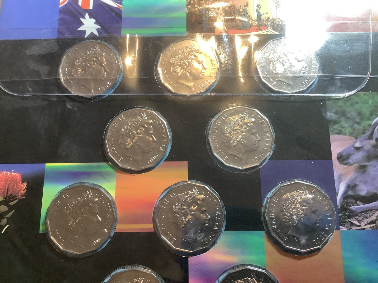 2001-2004 Federation and Commemorative Coin 50c Coin Collection.