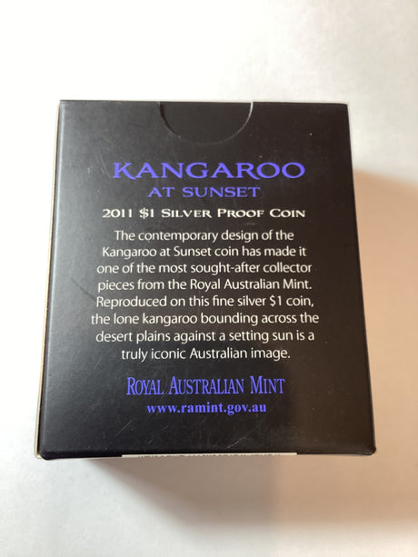 2011 $1 Kangaroo at Sunset Silver Proof Coin