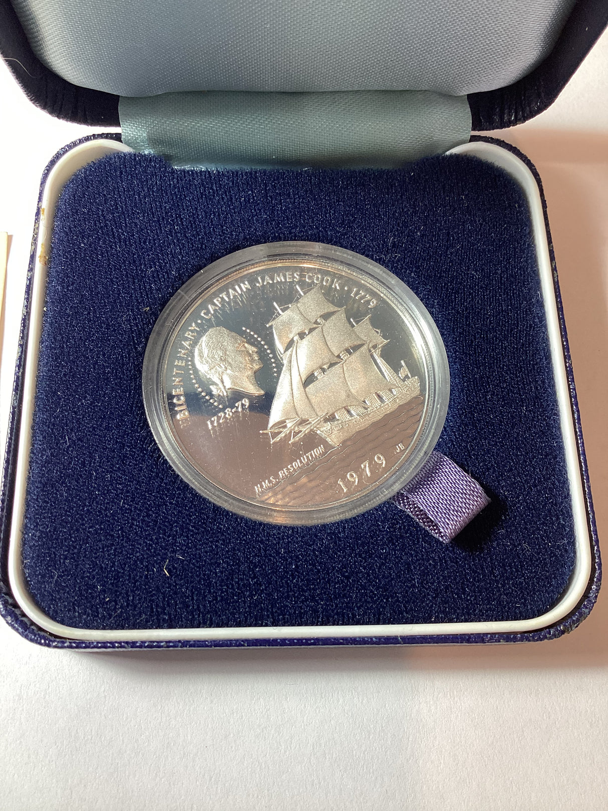 1979 $10 Silver Proof West Samoa Captain Cook  1779-1979