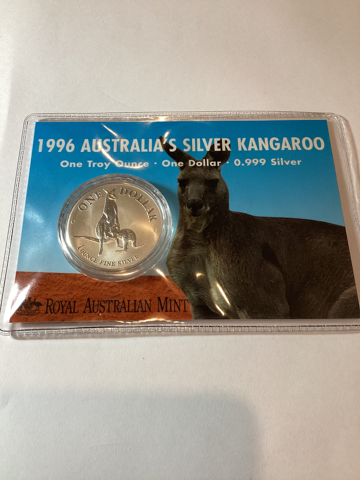 1996 $1 RAM silver Kangaroo