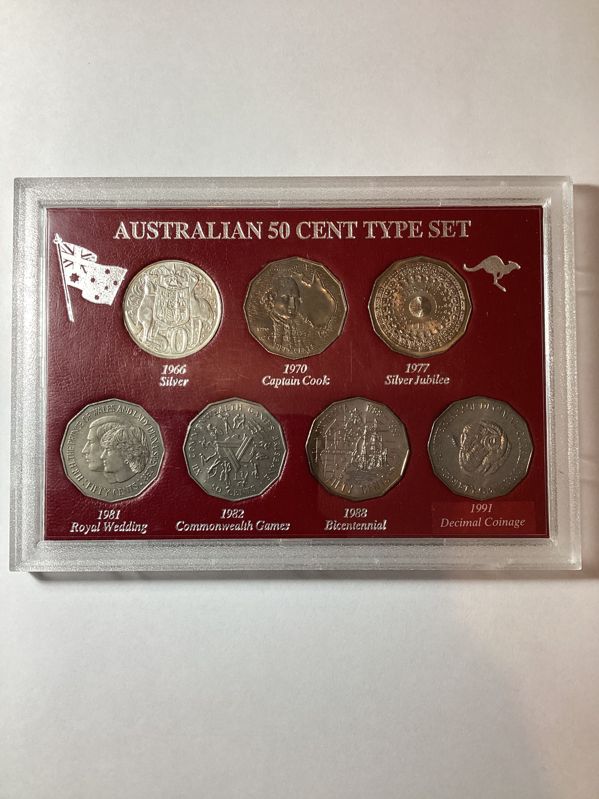 1966-1991 Australian Commemorative 50 Cent Type Set
