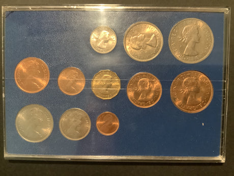 1967-71 Great Britain’s Last Complete Set of Coinage Using Penny, Shillings and Pounds.