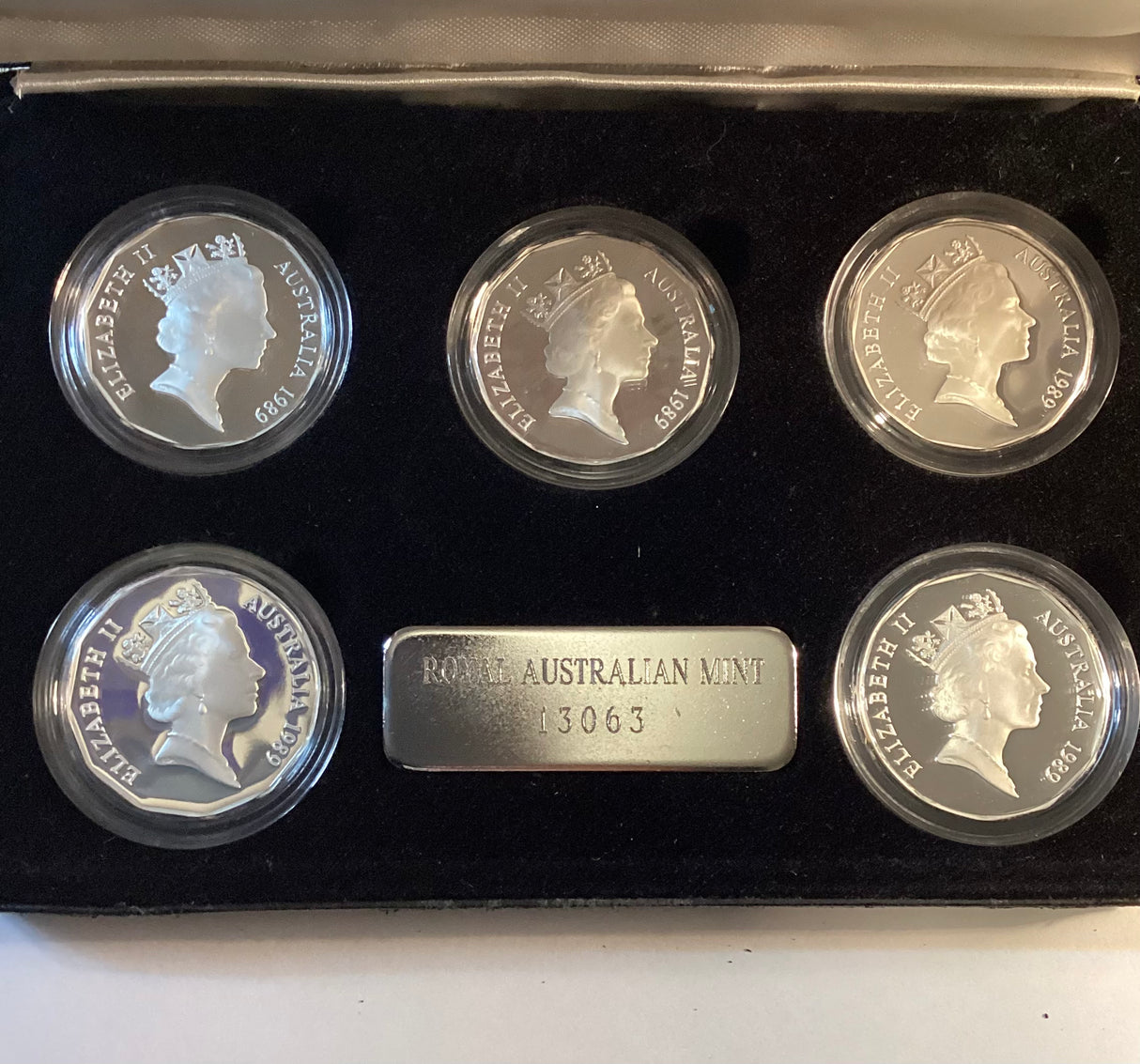 1989 Australia Masterpieces in Silver. 50 Cents Coin Set