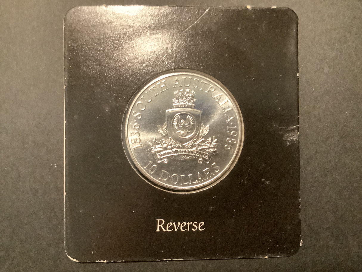 1986 $10 Silver Uncirculated Coin. State Series: South Australia