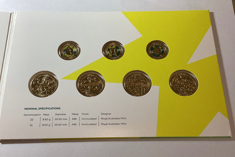 2022 Commonwealth Games. A,U,S Coin Collection $1 and $2