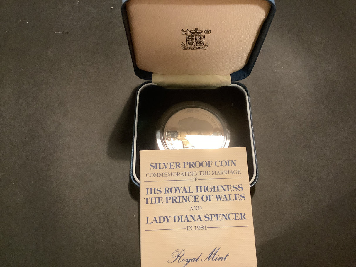 1981 Silver Proof Commemorating the Marriage of The Price of Wales and Lady Diana Spencer.