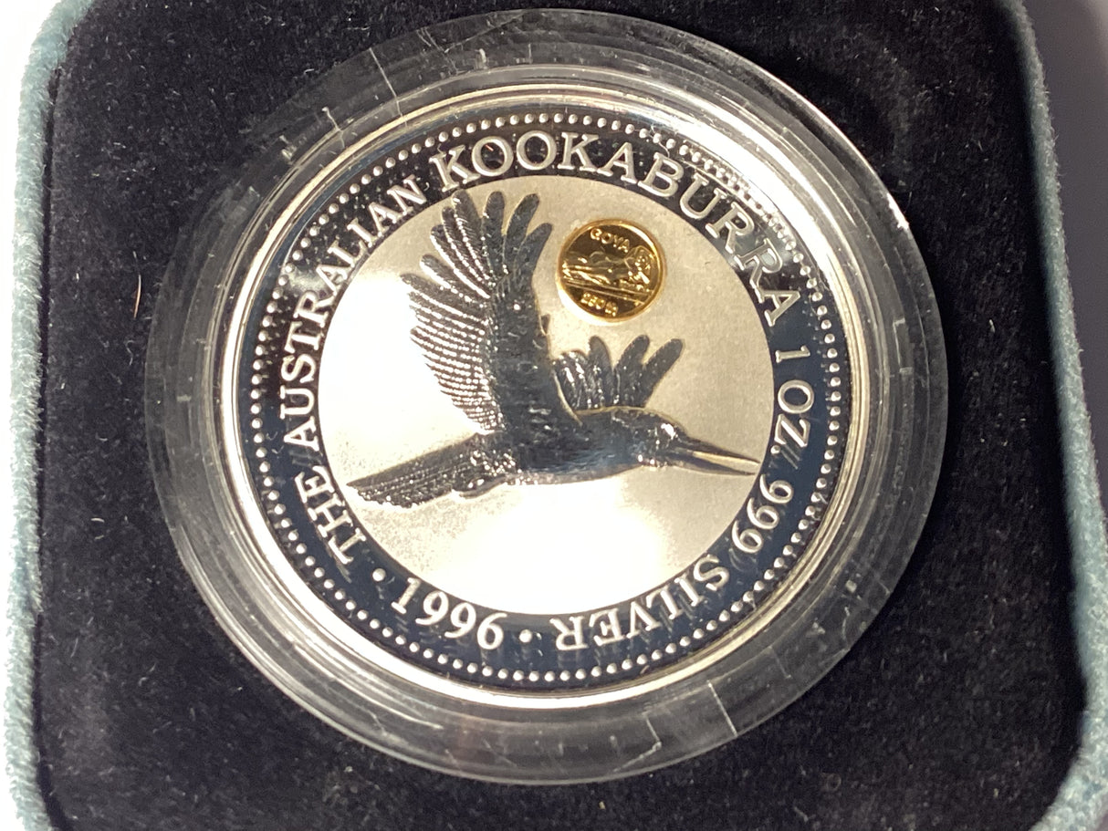 1996 $1 Kookaburra Silver Coin. Goyer Privy Mark.