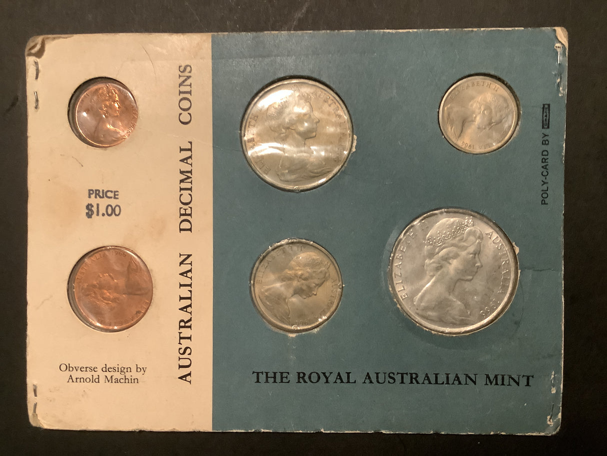 1966 Blue Card Uncirculated Royal Australian Mint Set.