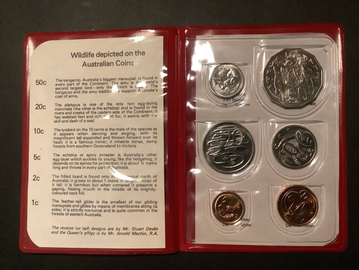 1981 Uncirculated Mint set in Red Folder.