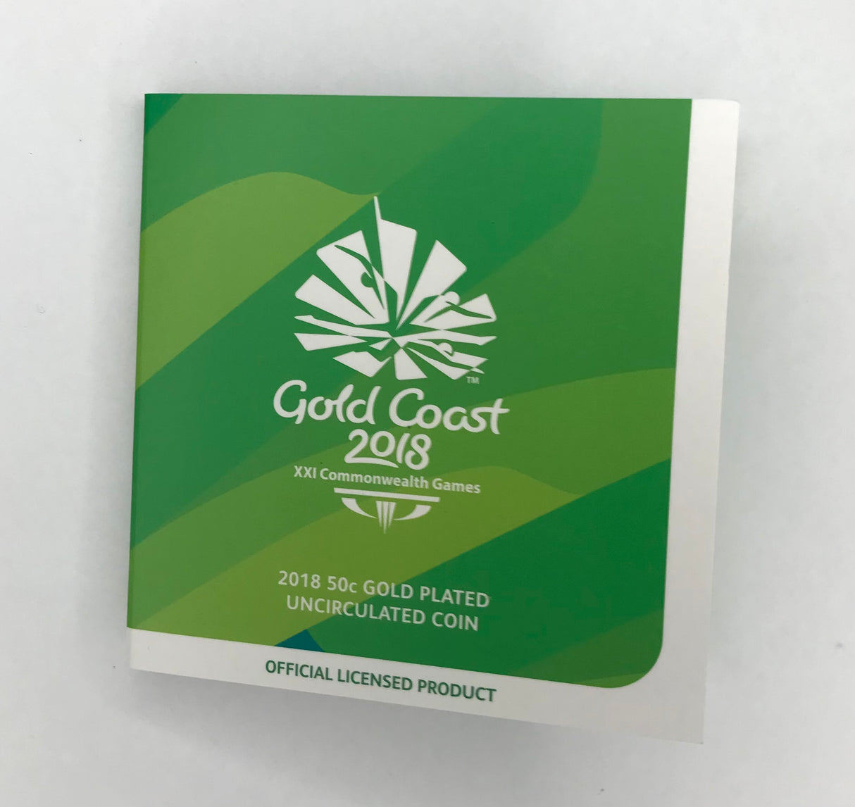 2018 50c Gold Plated Uncirculated Coin. Gold Coast Commonwealth Games