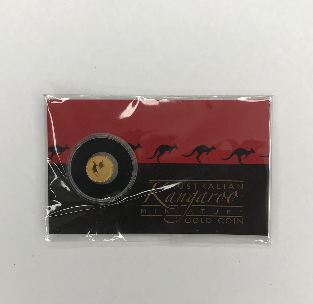 2018 $2 0.5 gram Australian Kangaroo Miniature Gold Coin.