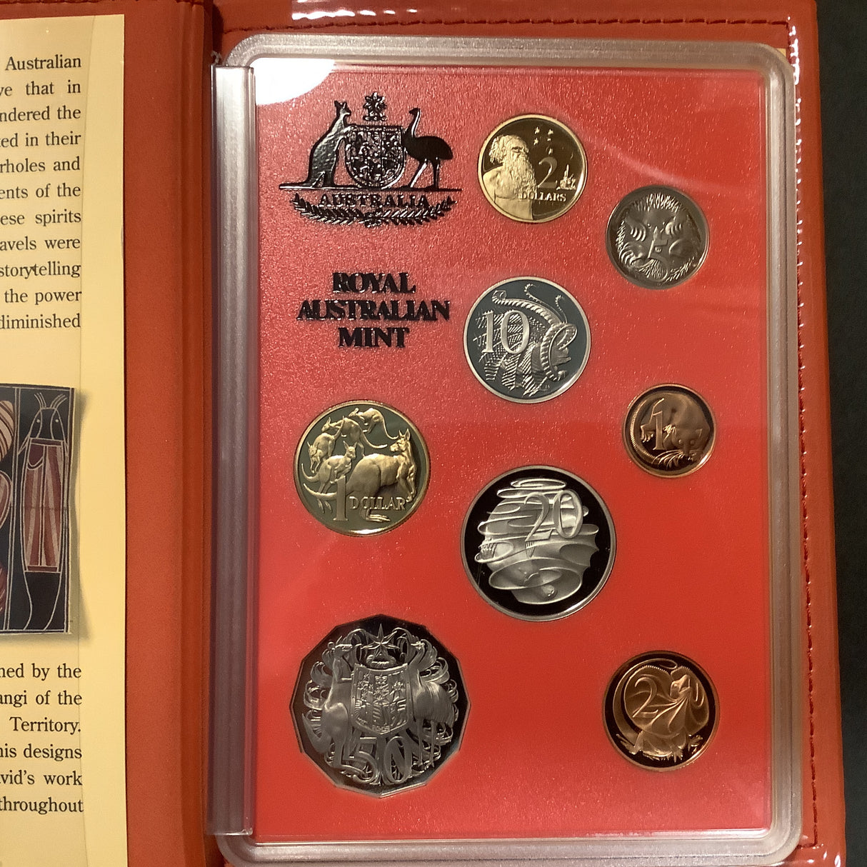 1990 8 Coin Australian Proof Set. Aboriginal People.