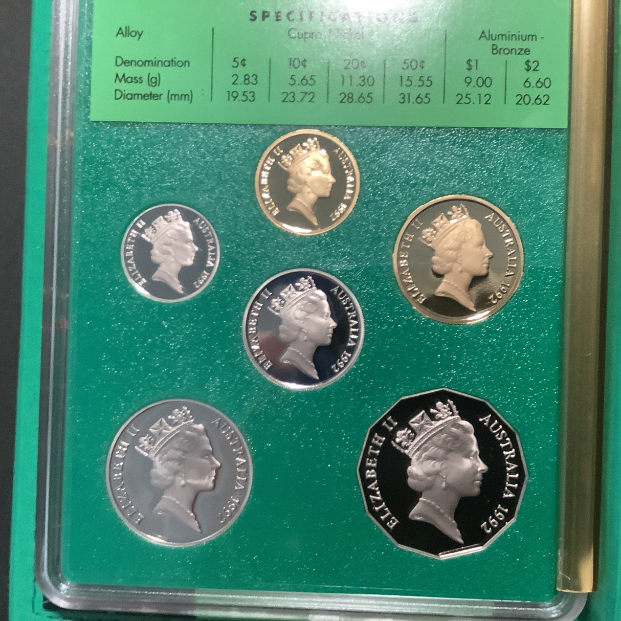 1992 RAM Proof Set. Barcelona Olympics.