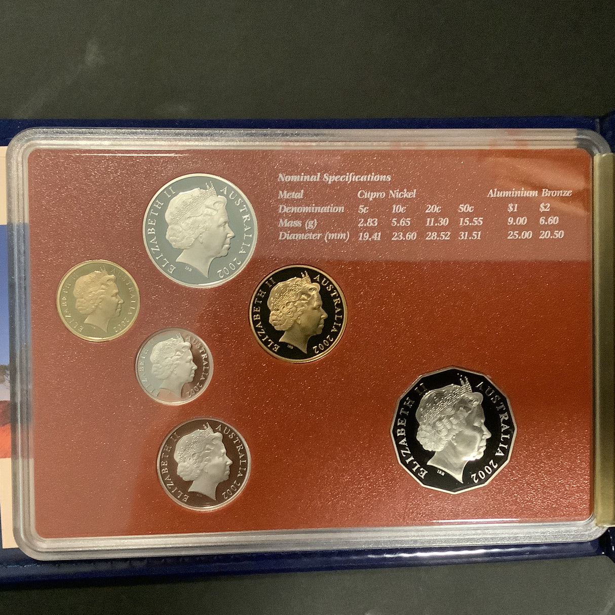 2002 6 Coin RAM issued Proof Set. International Year of the Outback