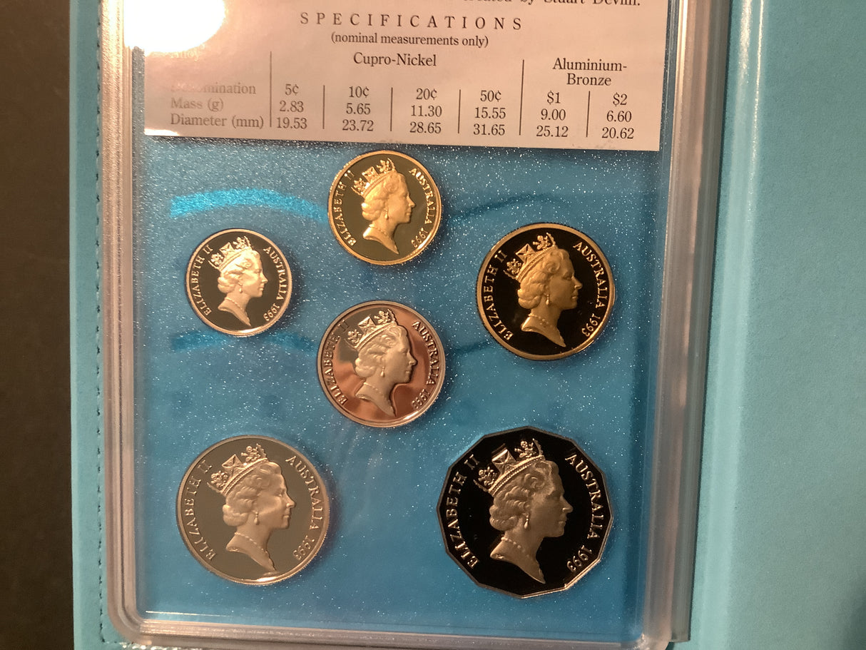 1993 6 Coin RAM Australian Proof Set.