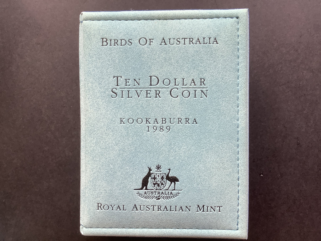 1989 $10 Silver Proof Birds of Australia Series Kookaburra