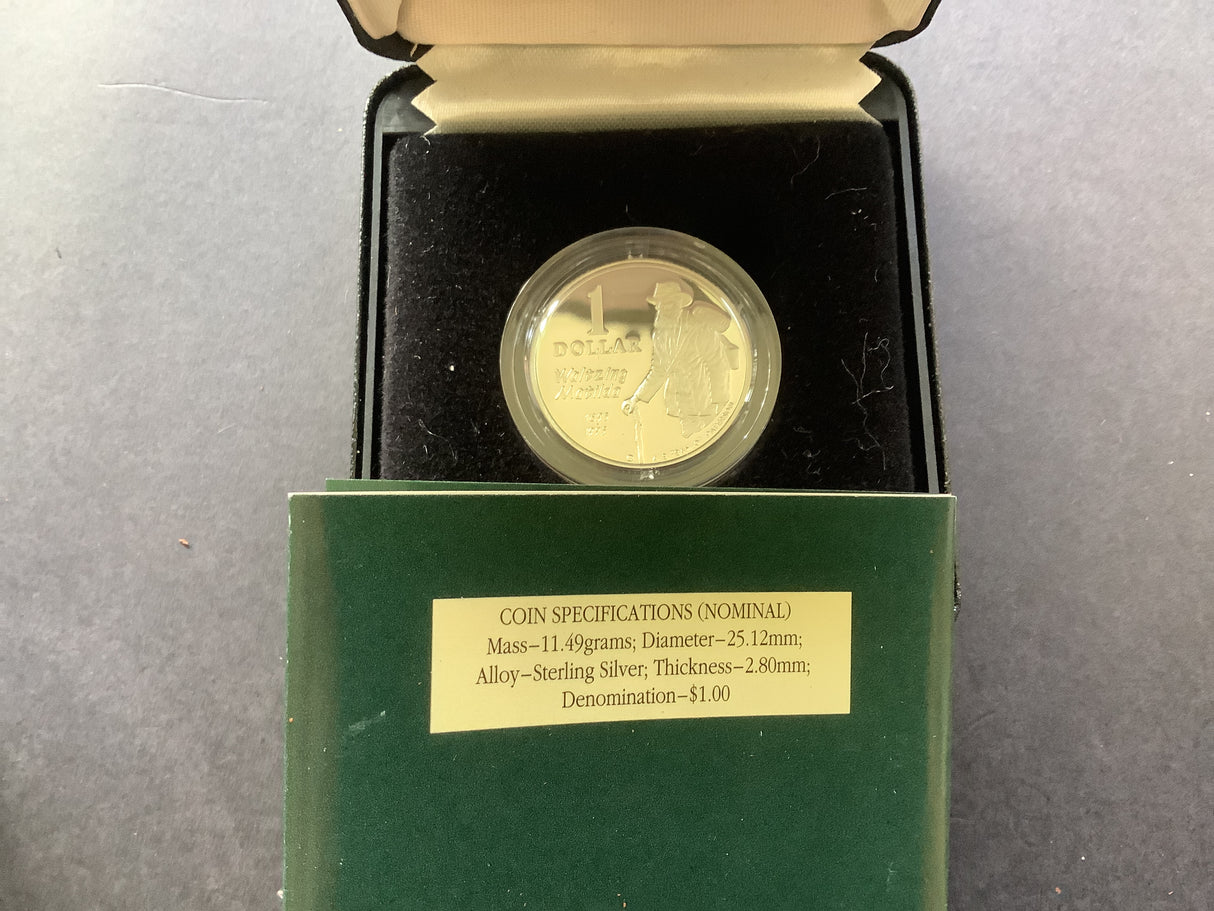 1995 $1 Silver Proof Coin. Waltzing Matilda.