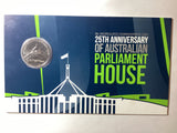 2013 20c 25th Anniversary of Australian Parliament House Carded Coin