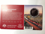 2019 50c The Ghan Coloured Uncirculated Carded Coin