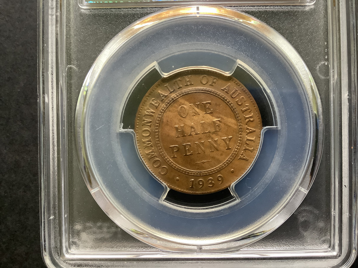 1939 PCGS AU58 Australian Half-Penny