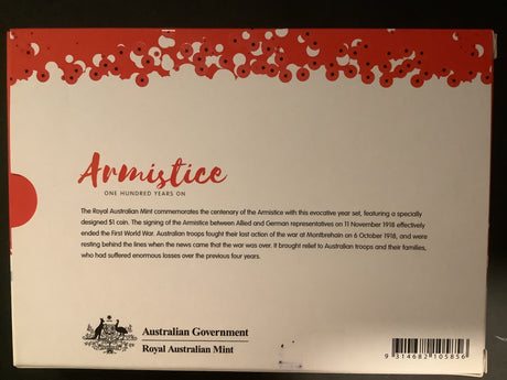 2018 6 Coin Proof Set. Armistice 100 Years On.