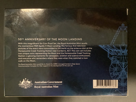 2019 6 Coin Proof Set. 50th Anniversary of the Moon Landing.