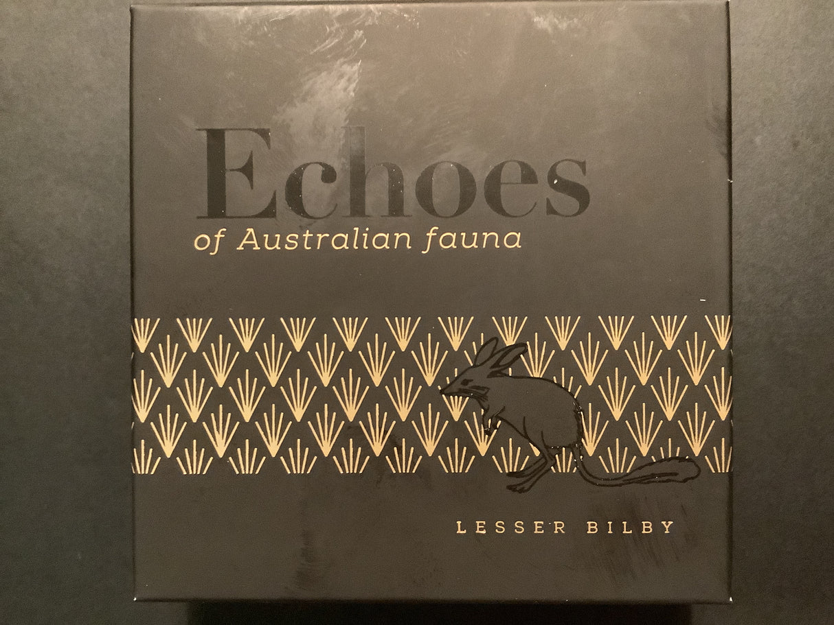 2019 Echoes of Australian Fauna Lesser Bilby $5 Plated Silver Proof Coin.