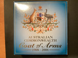 2008 Australian Commonwealth Coat of Arms $1 Silver Proof Coin 1908-2008.