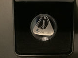 2013 $5 Silver Proof Triangular Coin. 25th Anniversary of Parliament House.