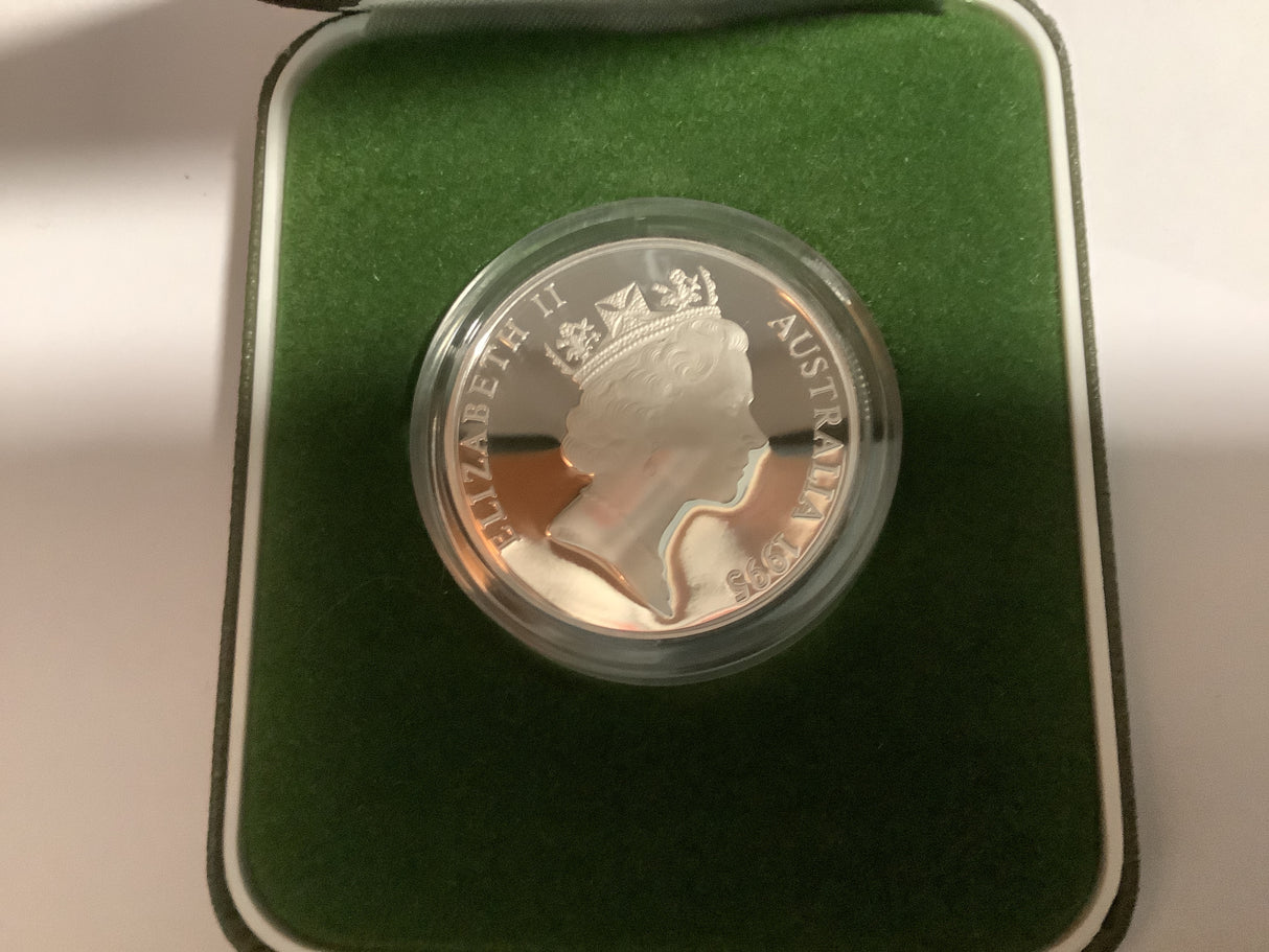 1995 Australia’s Endangered Species. Numbat Fine Silver $10 Coin Piedfort Edition.