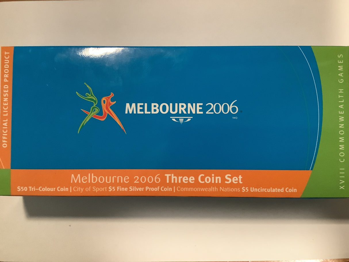 2006 Melbourne Commonwealth Games Three-Coin Set.