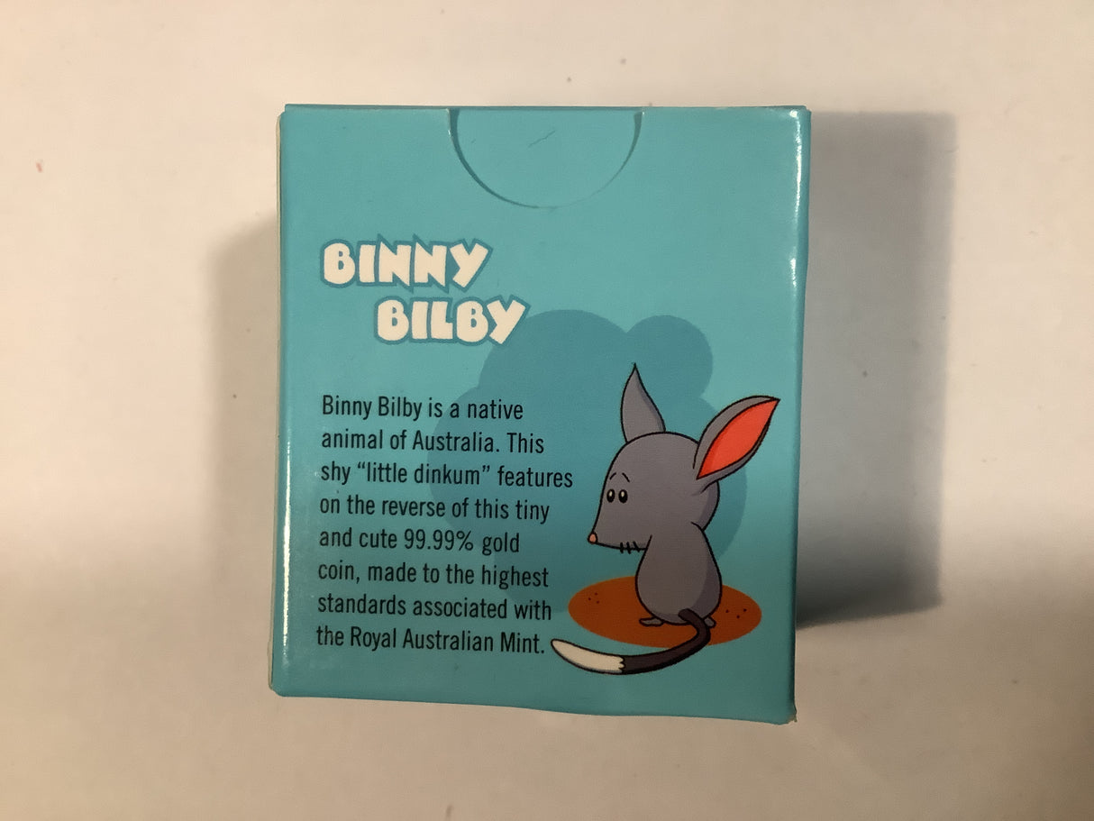 2008 Little Dinkums Binny Bilby $5 Gold Proof 1/25 Ounce Coin.