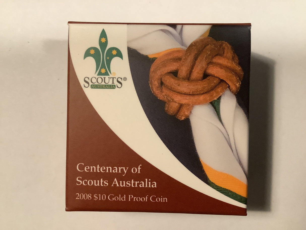 2008 Centenary of Scouts Australia $10 Gold Proof Coin.