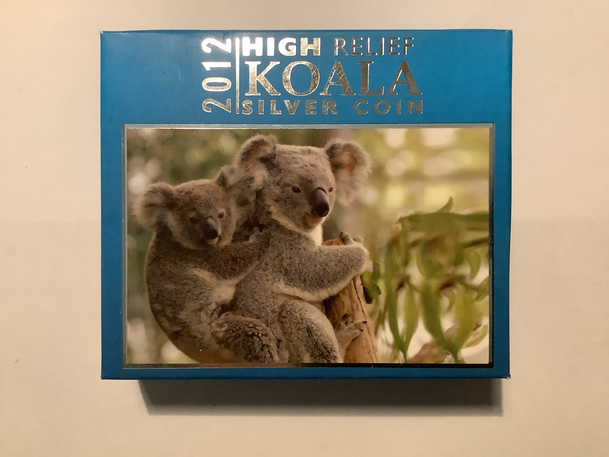 2012 1 Ounce High Relief Koala Silver Proof Coin
