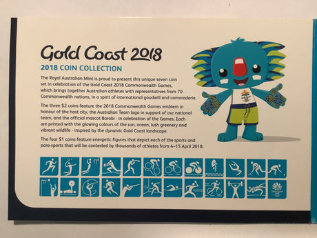 2018 Gold Coast XXI Commonwealth Games Coin Collection Set.