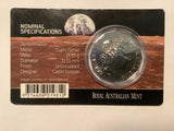 2009 40th Anniversary of Moon Landing 50c carded coin.