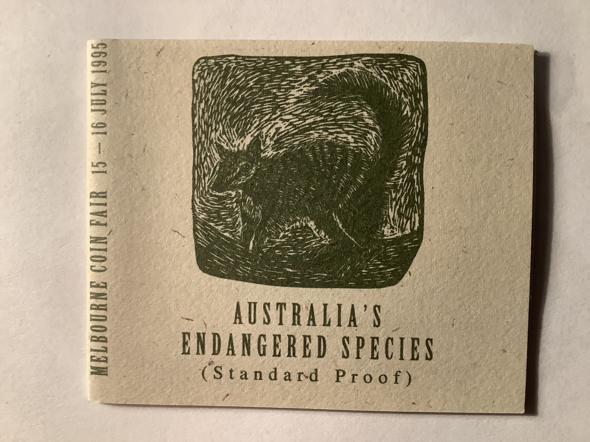 1995 $10 Australia’s Endangered Species Numbat. Melbourne Coin Fair Release. Silver Proof