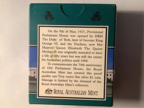 1997 $1 Old Parliament House Silver Proof 1927-1997