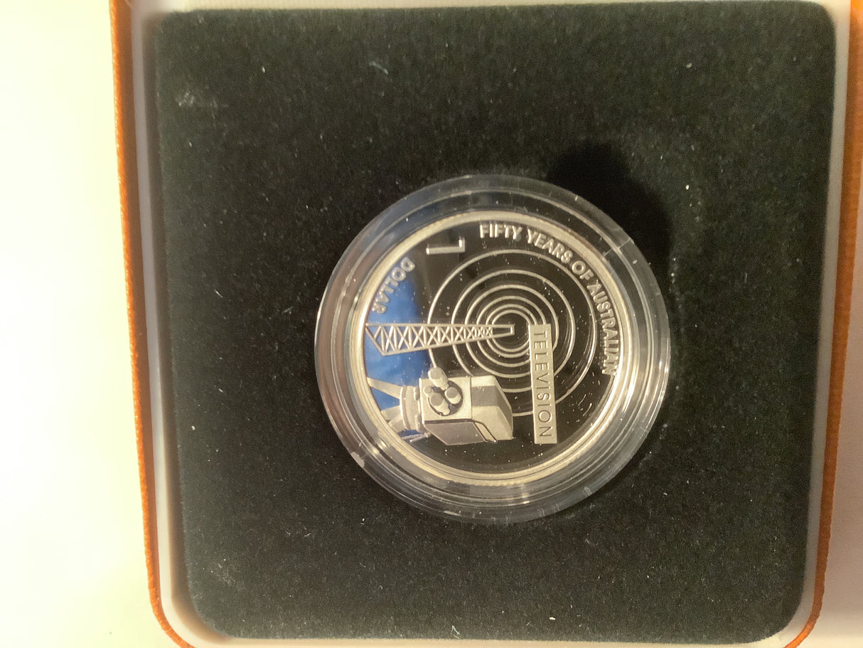 2006 $1 50 Years of Television Fine Silver Proof Coin