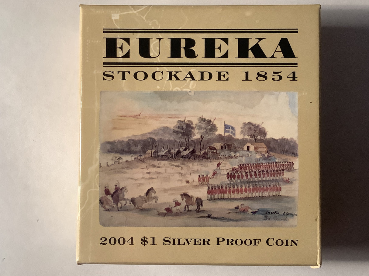 2004 $1 Silver Proof Eureka Stockade 150th anniversary.